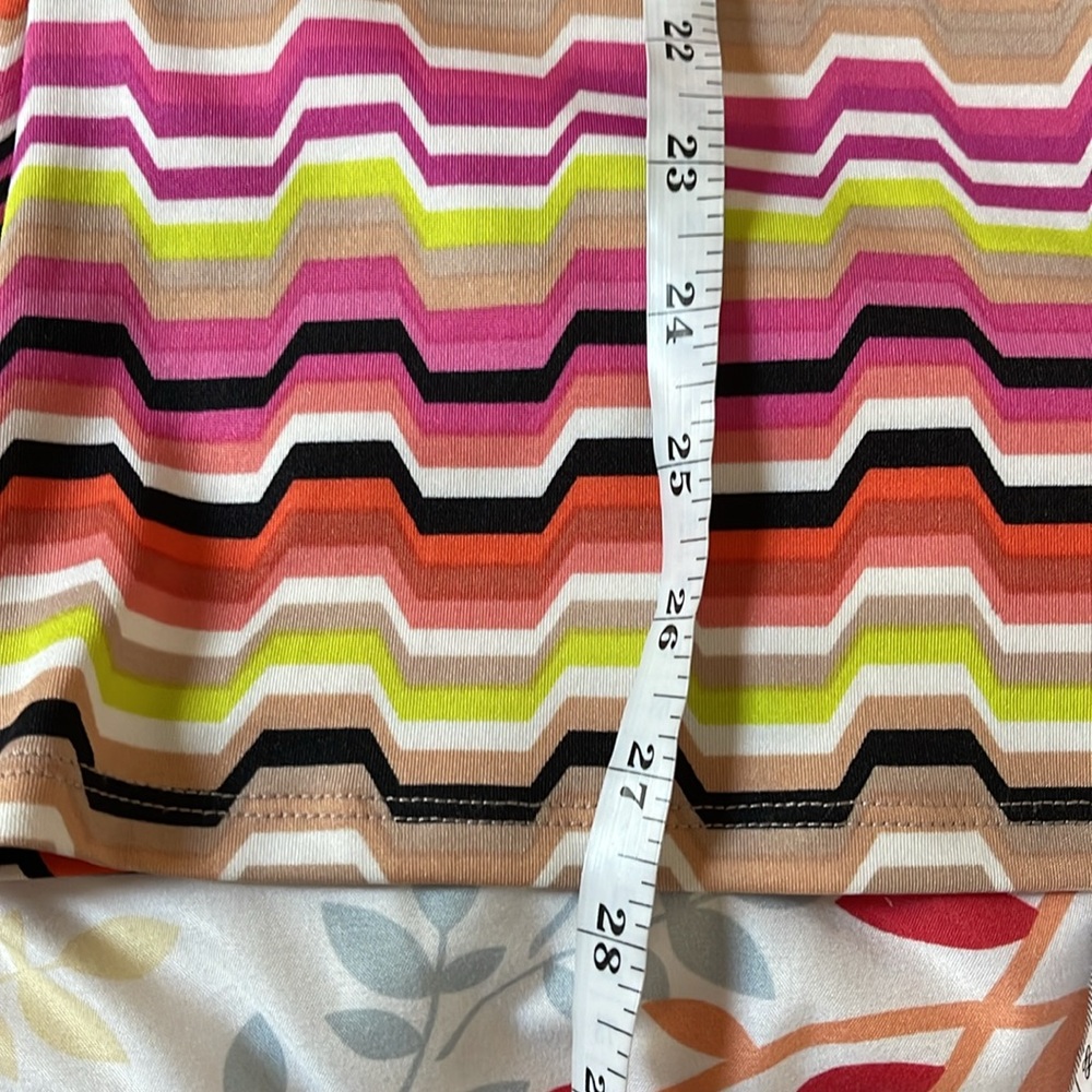Trina Trina Turk chevron printed multicolor dress extra small XS - Picture 7 of 7